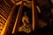 WIELICZKA, POLAND: Construction located underground in Wieliczka Salt MIne Museum in Poland. Wood giant construction makes an