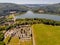 The Wienerwaldsee from above, Vienna, Austria