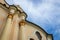 Wieskirche Pilgrimage Church with cloudy blue sky  in Bavaria