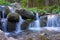 A wiew of Fagaras mountains at Balea waterfall in Transylvania Romania eastern Europe.