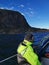 The wiew from sailboat sailing the Norwegian Coastline