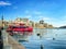 Wiew of the ships near the Sliema. Embankment of Valletta. The capital of the archipelago of Malta