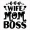 Wife Mom Boss, Typography design