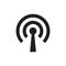 Wifi - black icon on white background vector illustration for website, mobile application, presentation, infographic. Antenna