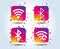 Wifi and Bluetooth icon. Wireless mobile network.