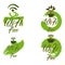 WiFi Cafe Vegan Internet cafe vector design