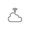 Wifi Cloud Network line icon