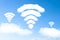 Wifi cloud shape. network , communication