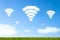 Wifi cloud shape. network , communication