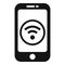 Wifi cloud smartphone icon simple vector. Cloud information admin