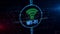 Wifi communication hologram in electric circle