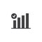 Wifi connection signal icon with check mark vector icon