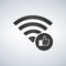 Wifi connection signal icon with hand or like icon in the circle