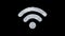 Wifi Connection Signal Icon Shining Glitter Loop Blinking Particles .