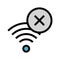 Wifi delete color line icon