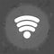 WiFi enabled icon on gray vintage background.