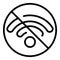 Wifi error connect icon outline vector. Lost connection