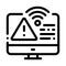 Wifi error icon vector outline illustration