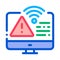 Wifi error icon vector outline illustration