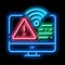 wifi error neon glow icon illustration