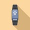 Wifi fitness band icon flat vector. Watch app