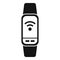 Wifi fitness band icon simple vector. Watch app