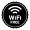 Wifi free wireless internet signal flat icon stamp