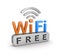 WiFi free zone sign. 3D icon
