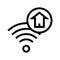 Wifi home vector line icon