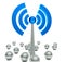 Wifi hot spot icon, internet concept