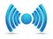 Wifi hotspot icon vector design blue color.