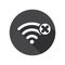 Wifi icon with cancel sign. Wifi icon and close, delete, remove concept