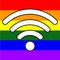 Wifi icon LGBT internet concept