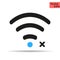 Wifi icon with not allowed sign. Wifi icon and block, forbidden, prohibit concept. Vector icon