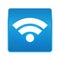 Wifi icon shiny blue square button