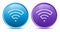 Wifi icon sleek soft round button set illustration