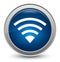 Wifi icon starburst shiny blue round button illustration design concept