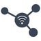 Wifi internet Glyph Isolated Vector icon which can easily modify or edit