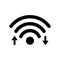 Wifi internet icon with download and upload arrow â€“ vector