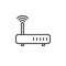WIFI, Internet router line icon, outline vector sign, linear style pictogram isolated on white