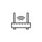 Wifi internet router outline icon