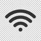 Wifi internet sign icon in flat style. Wi-fi wireless technology