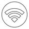 Wifi internet thin line icon. Wireless network signal coverage symbol, outline style pictogram on white background