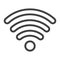 Wifi line icon, web and mobile, internet sign