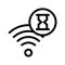 Wifi loading Vector Line Icon