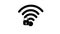 Wifi locked sign icon isolated on white background.