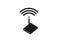 Wifi modem. Simple illustration in black and white.