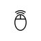 Wifi Mouse Line Icon In Flat Style Vector For App, UI, Websites. Black Icon Vector Illustration