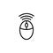Wifi Mouse Line Icon In Flat Style Vector For App, UI, Websites. Black Icon Vector Illustration
