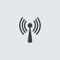 Wifi network, internet zone icon in a flat design